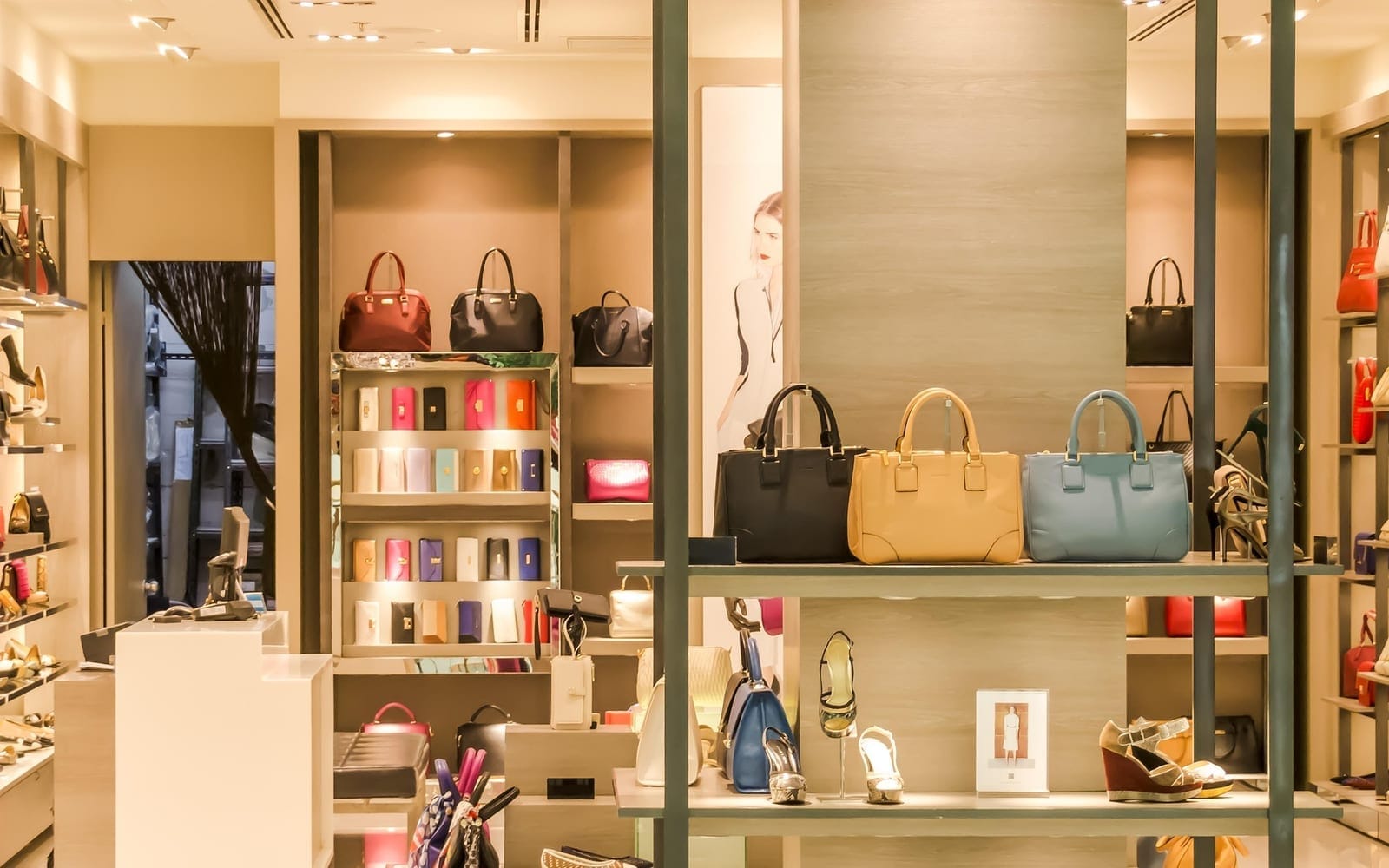 Products displayed on the shelves of a retail shop